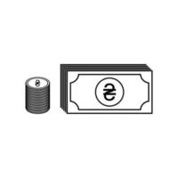 Oekraïne valuta icoon symbool, oekraïens grivna, uah teken. vector illustratie