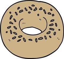 tekening tekenfilm donut vector