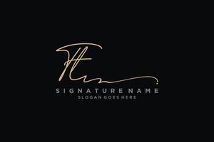 eerste tt brief handtekening logo sjabloon elegant ontwerp logo teken symbool sjabloon vector icoon