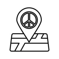vrede plaats vector icoon