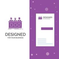 bedrijf logo voor wedstrijd. wedstrijd. deskundige. rechter. jury. verticaal Purper bedrijf .bezoeken kaart sjabloon. creatief achtergrond vector illustratie