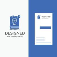 bedrijf logo voor 554. boek. heerschappij. leider. regel. reglement. verticaal blauw bedrijf .bezoeken kaart sjabloon. vector