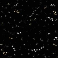 goud confetti geïsoleerd Aan zwart achtergrond. vieren vector illustratie