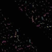 kleurrijk confetti. vector feestelijk illustratie van vallend glimmend confetti geïsoleerd Aan zwart zwart achtergrond. vakantie decoratief klatergoud element voor ontwerp