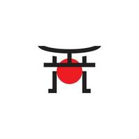 poort japan vector pictogram ontwerp illustratie