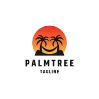 palmboom logo pictogram ontwerpsjabloon vector