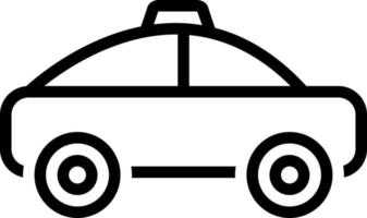 lijn pictogram voor taxi vector