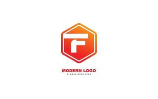f logo vorm voor identiteit. brief sjabloon vector illustratie voor uw merk.