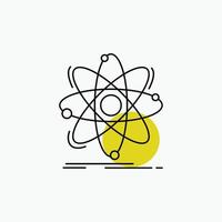 atoom. wetenschap. chemie. natuurkunde. nucleair lijn icoon vector