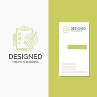 bedrijf logo voor doelen. rapport. analyses. doelwit. prestatie. verticaal groen bedrijf .bezoeken kaart sjabloon. creatief achtergrond vector illustratie