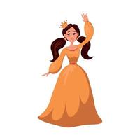 vector illustrator van tekenfilm prinsessen
