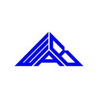 wab brief logo creatief ontwerp met vector grafisch, wab gemakkelijk en modern logo in driehoek vorm geven aan.