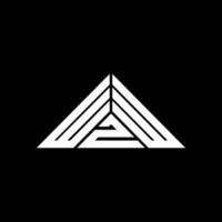 wzw brief logo creatief ontwerp met vector grafisch, wzw gemakkelijk en modern logo in driehoek vorm geven aan.