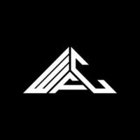 wfc brief logo creatief ontwerp met vector grafisch, wfc gemakkelijk en modern logo in driehoek vorm geven aan.