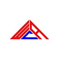 wca brief logo creatief ontwerp met vector grafisch, wca gemakkelijk en modern logo in driehoek vorm geven aan.
