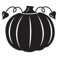 herfst groente pompoen, zwart silhouet, vector geïsoleerd illustratie icoon