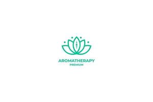 vlak natuurlijk aromatherapie logo ontwerp vector sjabloon illustratie