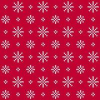 rood en wit Kerstmis trui sneeuwvlok naadloos patroon. vector