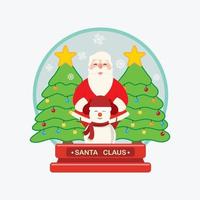 de kerstman claus logo en vector illustratie ontwerp