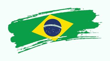 Brazilië borstel grunge vlag vector