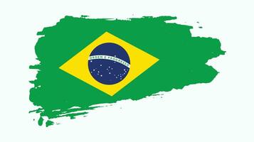 wijnoogst Brazilië grunge vlag vector