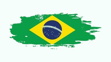 grafisch Brazilië grunge structuur vlag vector