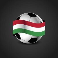 Hongarije vlag in de omgeving van de Amerikaans voetbal vector
