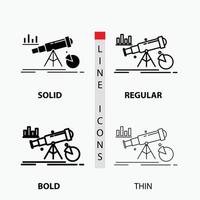 analyses. financiën. voorspelling. markt. voorspelling icoon in dun. normaal. stoutmoedig lijn en glyph stijl. vector illustratie