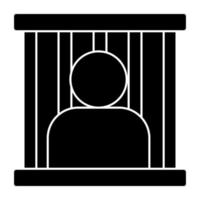 een vlak ontwerp icoon van gevangenis vector