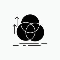evenwicht. cirkel. uitlijning. meting. geometrie glyph icoon. vector geïsoleerd illustratie