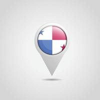 Panama vlag kaart pin vector