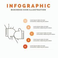 doos. boksen. wedstrijd. gevecht. handschoenen infographics sjabloon voor website en presentatie. lijn grijs icoon met oranje infographic stijl vector illustratie