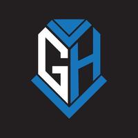 gh brief logo ontwerp Aan zwart achtergrond. gh creatief initialen brief logo concept. gh brief ontwerp. vector