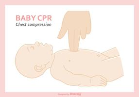 Gratis Baby CPR Vectorillustratie vector