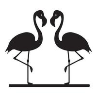 flamingo silhouetten geïsoleerd Aan wit -achtergrond vector illustratie