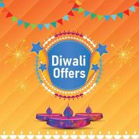 Indisch religieus festival diwali banier ontwerp vector