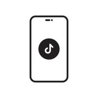 tiktok icoon geïsoleerd Aan iphone scherm. sociaal media app logo vector