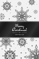 zwart en wit vrolijk Kerstmis kaart vector
