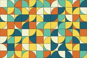 abstract samenstelling van kleurrijk halve cirkels naadloos patronen. levendig voor de helft cirkel decoratief achtergrond vector