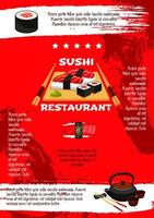 vector poster voor Japans sushi restaurant