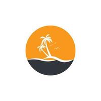 palmboom zomer logo vector