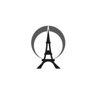 eifel toren logo vector