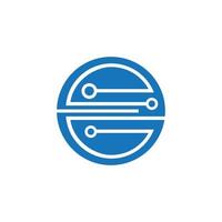 stroomkring technologie logo vector