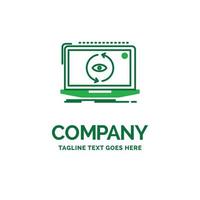 app. sollicitatie. nieuwe. software. bijwerken vlak bedrijf logo sjabloon. creatief groen merk naam ontwerp. vector