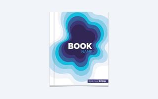 boek Hoes of folder sjabloon met 3d abstract papier besnoeiing blauw groen roze geel achtergrond. vector sjabloon in snijwerk kunst stijl