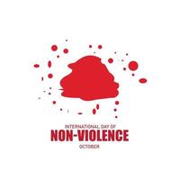 vector illustratie van Internationale dag van geweldloosheid. gemakkelijk en elegant ontwerp