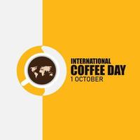 vector illustratie van Internationale koffie dag. gemakkelijk en elegant ontwerp