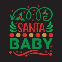 de kerstman baby SVG ontwerp vector