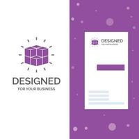 bedrijf logo voor doos. labyrint. puzzel. oplossing. kubus. verticaal Purper bedrijf .bezoeken kaart sjabloon. creatief achtergrond vector illustratie