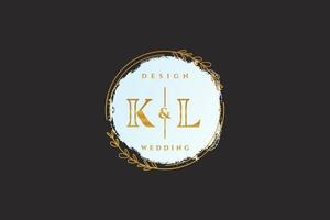 eerste kl schoonheid monogram en elegant logo ontwerp handschrift logo van eerste handtekening, bruiloft, mode, bloemen en botanisch met creatief sjabloon. vector